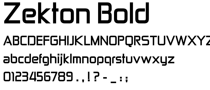 Zekton Bold font